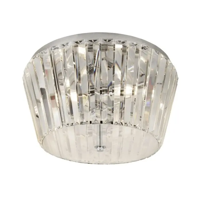 Lámpara de Techo Searchlight TIARA Cromo, Transparente, claro, 3 luces Precio Rebajado