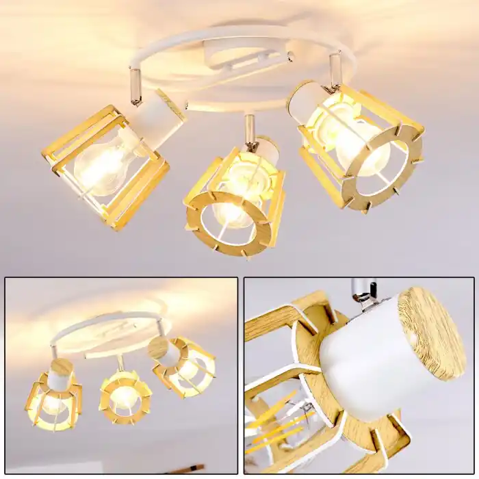 Oferta Especial Rieti Lámpara de Techo Blanca, 3 luces