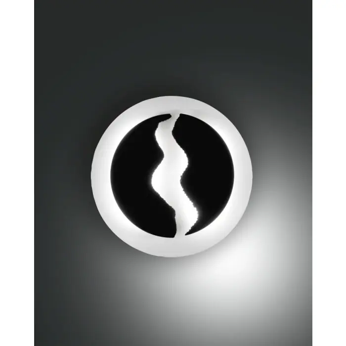 Fabas Luce Ceva Aplique LED Negro, Blanca, 1 luz Última Versión