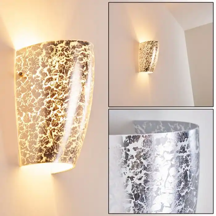 Severo Aplique Plata, 1 luz Precio De Fábrica