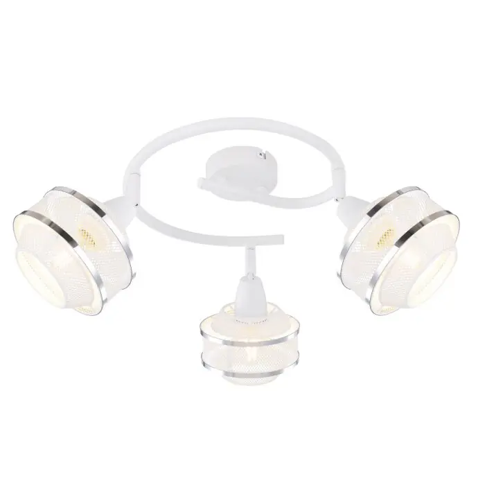 Alta Calidad Globo VIGATTO Proyector Blanca, 3 luces