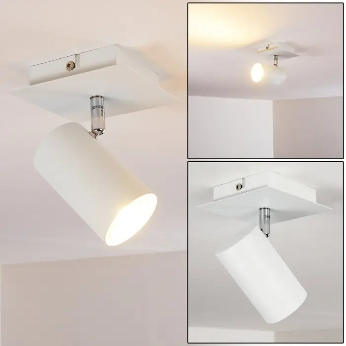 Zuoz Lámpara de Techo Blanca, 1 luz Precio Económico