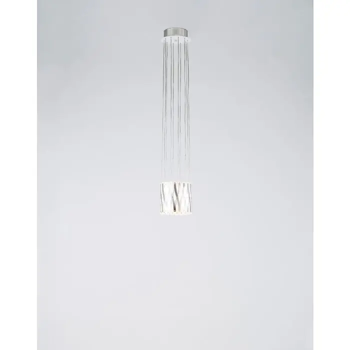 Gran Oferta Serien Lighting ZOOM Lámpara de araña LED Color acero inoxidable, 1 luz