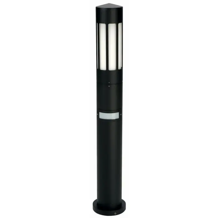 Albert 2019 Poste de jardin Negro, 1 luz, Sensor de movimiento Última Versión