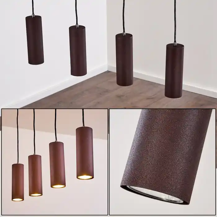 Zuoz Lámpara Colgante Color óxido, 4 luces Barato