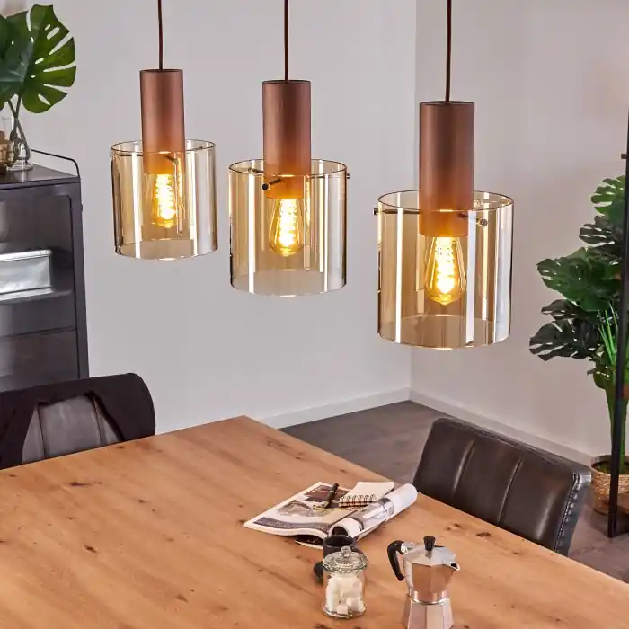 Liquidación Dodoma Lámpara Colgante Cobre, 3 luces