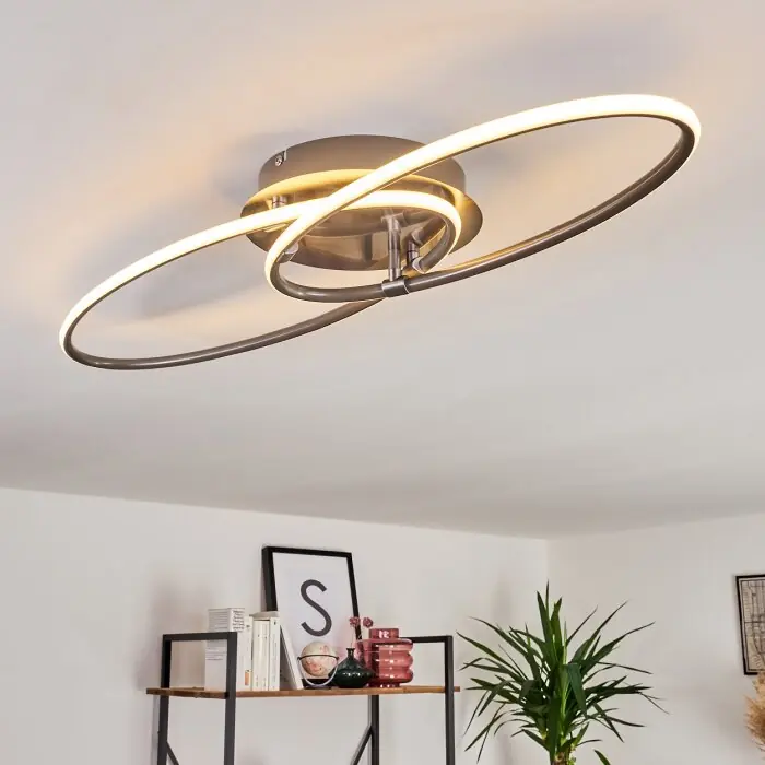 A Buen Precio Harpeth Lámpara de Techo LED Níquel-mate, 1 luz