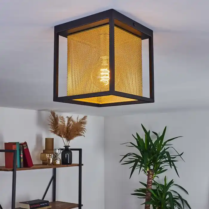 Venta Final Kabul Lámpara de Techo Negro, 1 luz