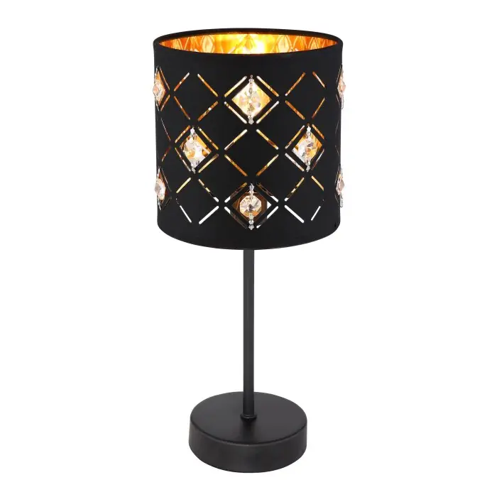 Venta Final Globo ABBEY Lámpara de mesa Negro, 1 luz