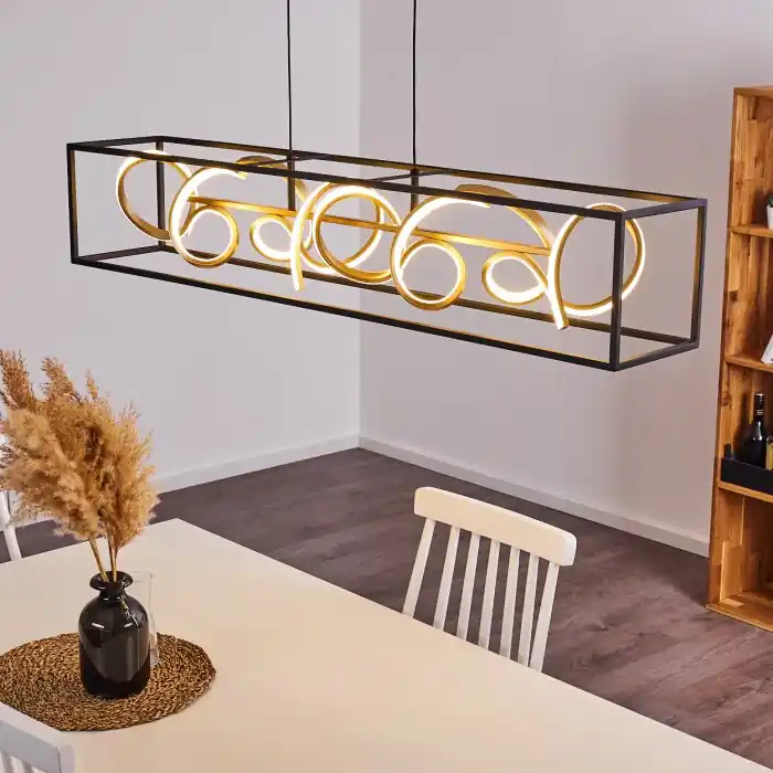 Certificado Pericos Lámpara Colgante LED Negro, 4 luces