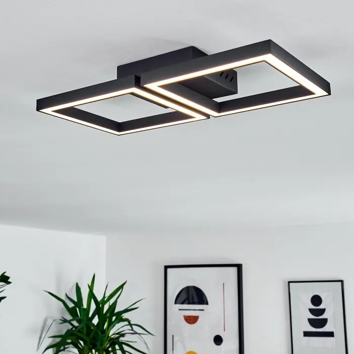 Cavareno Lámpara de Techo LED Negro, 1 luz Comprar En Línea