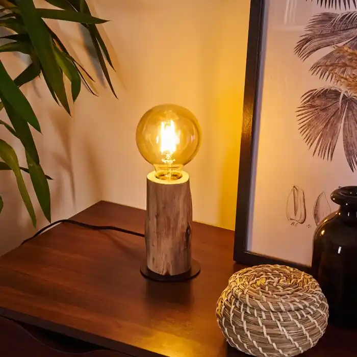 Marca Reconocida Pozos Lámpara de mesa, 1 luz