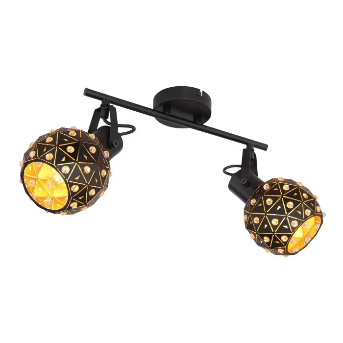 Alta Calidad Globo JODIE Proyector Negro, 2 luces