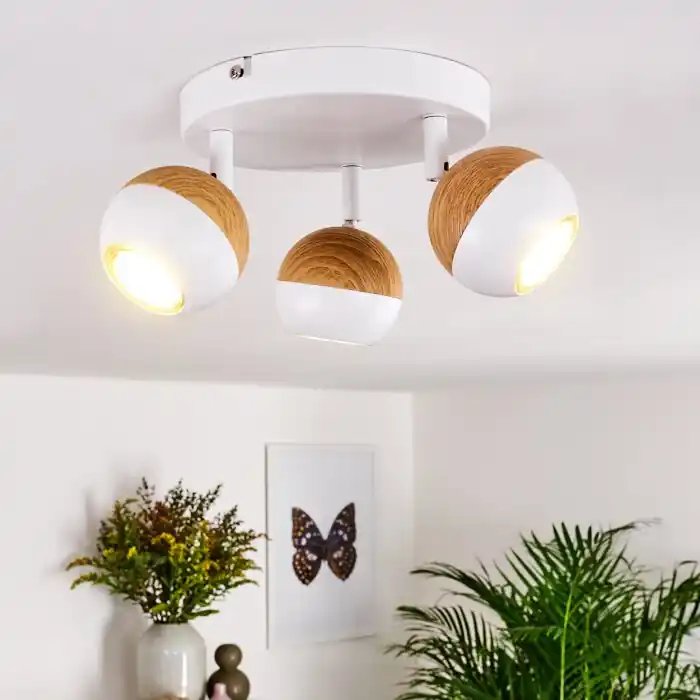 Kotaoa Lámpara de Techo LED Blanca, 3 luces Rebajas