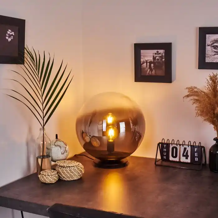 Ahanga Lámpara de mesa Negro, 1 luz Envío Exprés