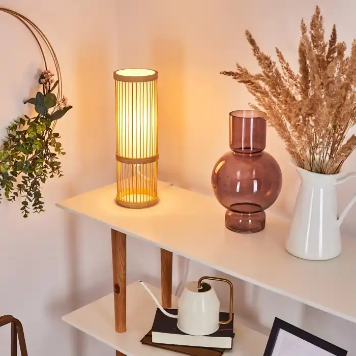 Misa Lámpara de mesa Madera clara, 1 luz Oferta