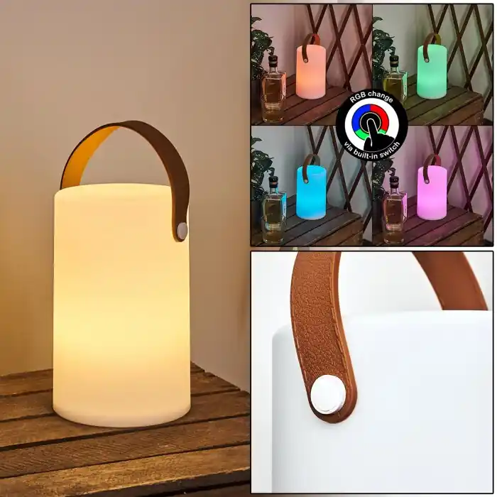 Tacuala Lámpara de mesa LED Marrón, Blanca, 1 luz, Cambia de color Popular