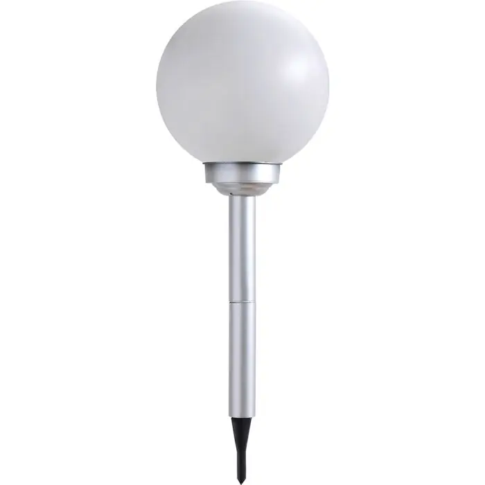 Alta Calidad Globo SOLAR Lámpara solar LED Plata, 2 luces