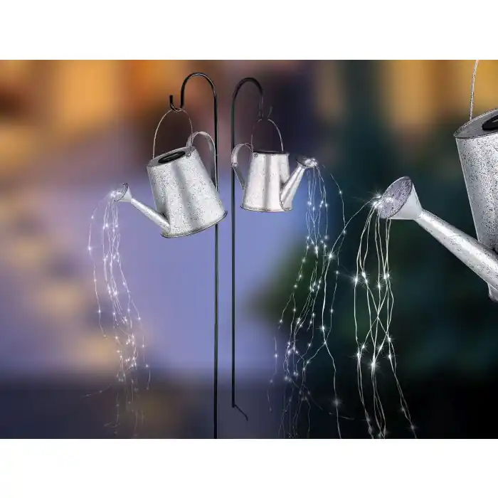 Globo Lámpara solar LED Plata, 80 luces Entrega Rápida