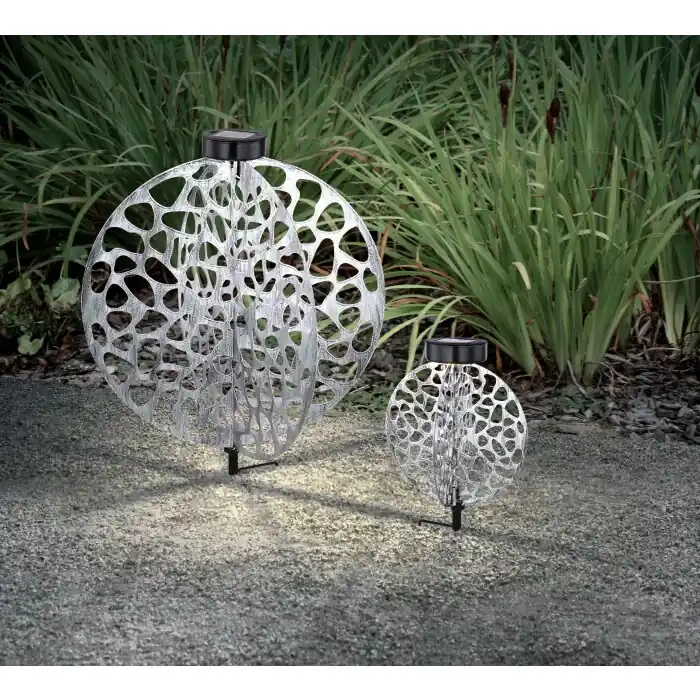 Precio De Oferta Globo Lámpara solar LED Plata, 1 luz