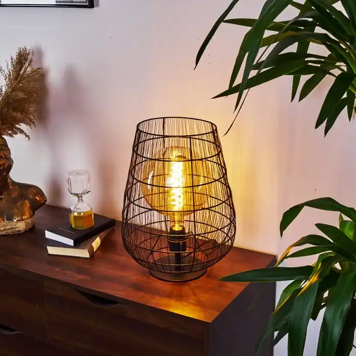 Yachats Lámpara de mesa Negro, 1 luz Última Oportunidad