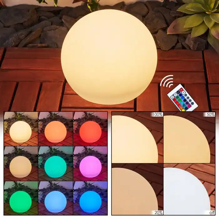 Ykullen Lámpara solare LED Negro, 1 luz, Mando a distancia, Cambia de color Ocasión Especial