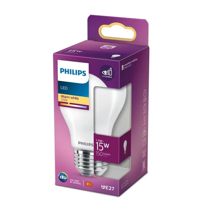 Barato Philips LED E27 1,5 Watt 2700 Kelvin 150 Lumen