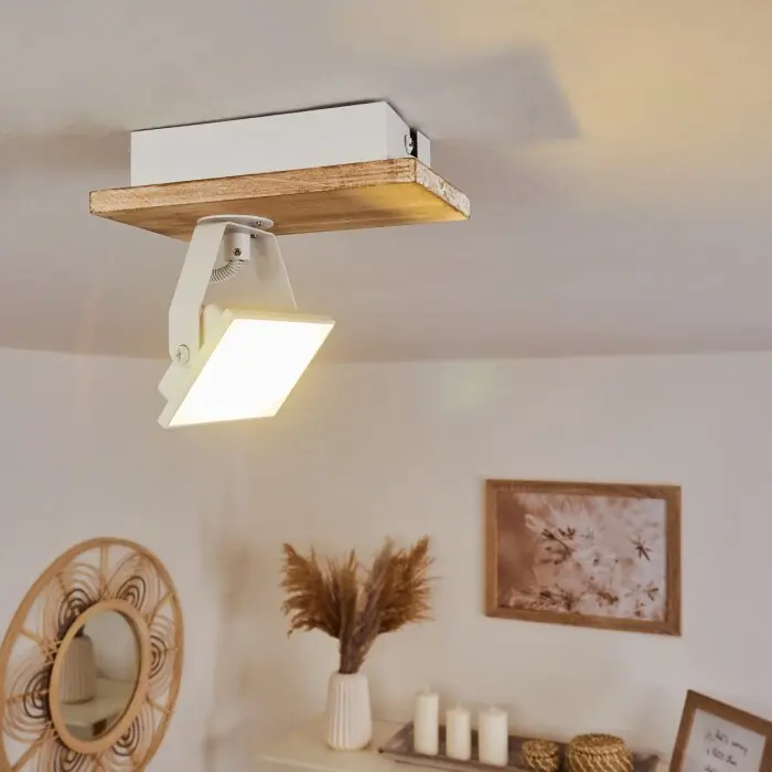 Venta Final Giresta Lámpara de Techo LED Crudo, Blanca, 1 luz