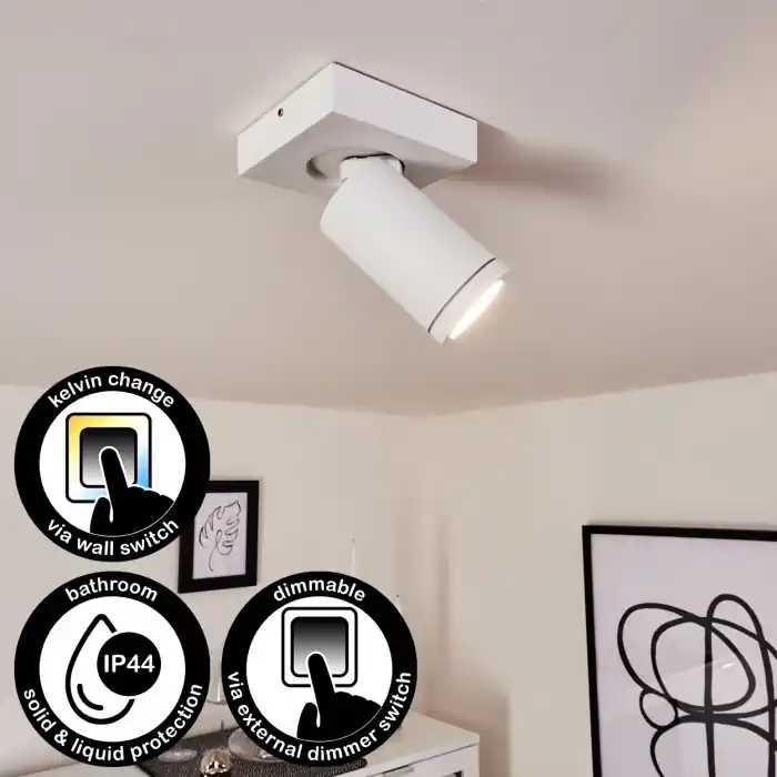 Rebajas Hakamken Lámpara de Techo Blanca, 1 luz
