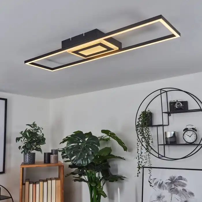 Oferta Especial Taleta Lámpara de Techo LED Negro, 1 luz