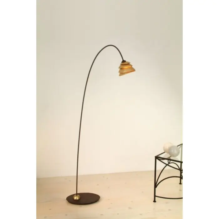 Precio Bajo Holländer SNAIL ONE Lámpara de pie Marrón, oro, 1 luz