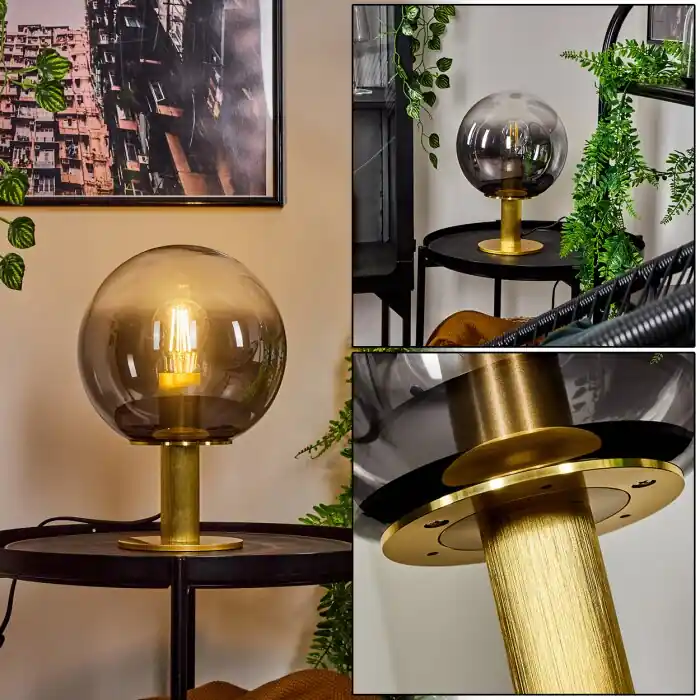 Berle Lámpara de mesa dorado, 1 luz A Buen Precio