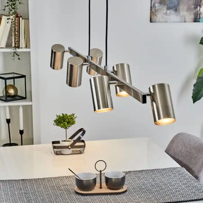 Zuoz Lámpara Colgante Níquel-mate, 6 luces A Buen Precio