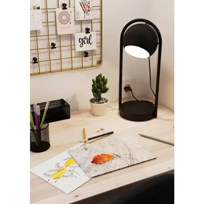 Eglo MURNIA Lámpara de mesa Negro, Blanca, 1 luz Descuento