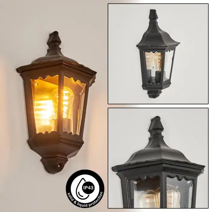 Compra Ahora Woocoo Aplique para exterior Negro, 1 luz