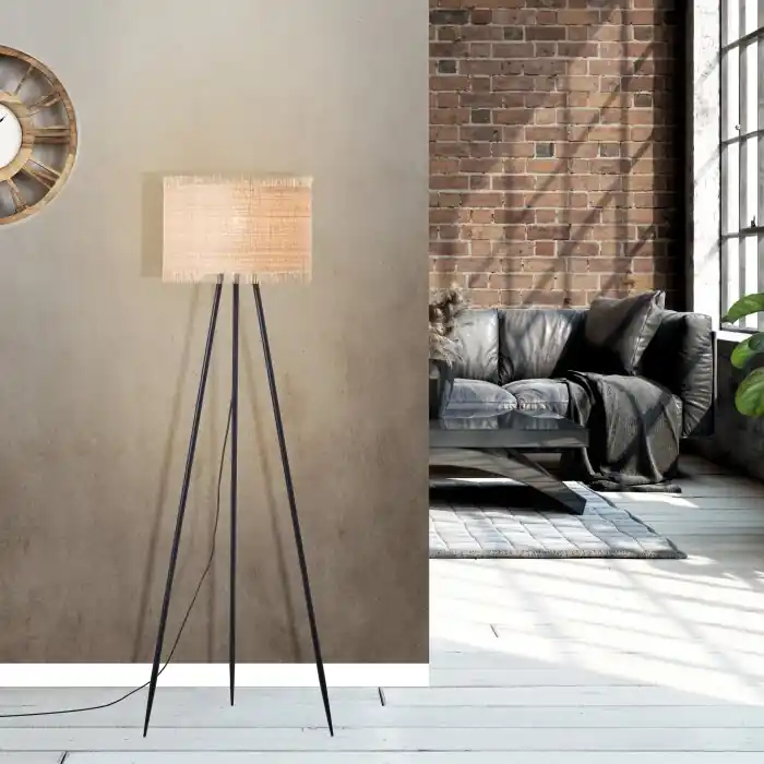 Brilliant Raffy Lámpara de Pie Negro, 1 luz Compra Ahora