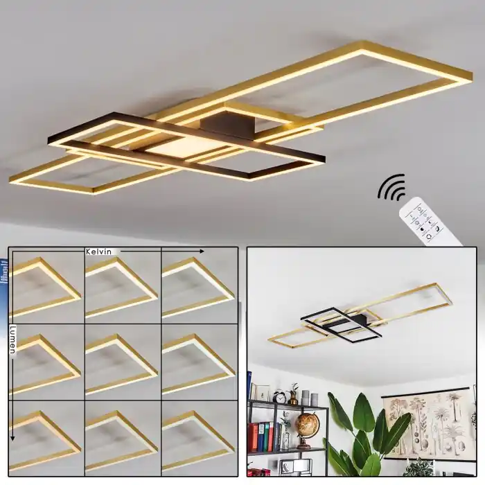 Alsterbro Lámpara de Techo LED Negro, 1 luz Precio De Fábrica
