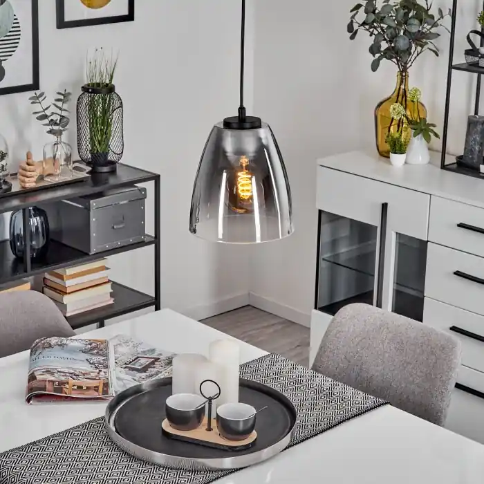 Última Versión Autry Lámpara Colgante Negro, 1 luz