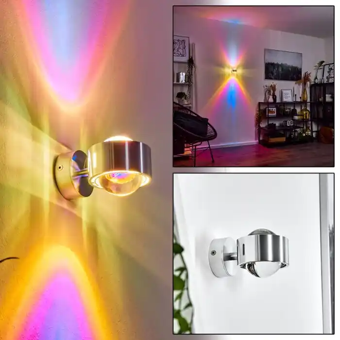 Popular Sapri Aplique Plata, 1 luz