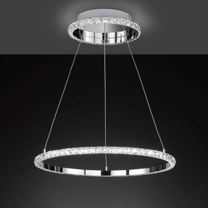 Wofi-Leuchten HARLEY Lámpara Colgante LED Cromo, 1 luz Ordena Ya
