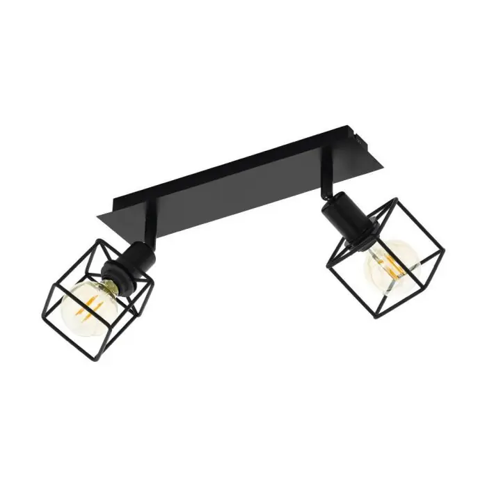 Oferta Flash Eglo ELDRICK Lámpara de Techo Negro, 2 luces