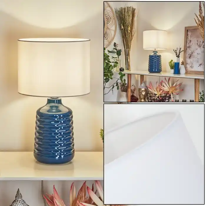 Chave Lámpara de mesa Azul, 1 luz Liquidación