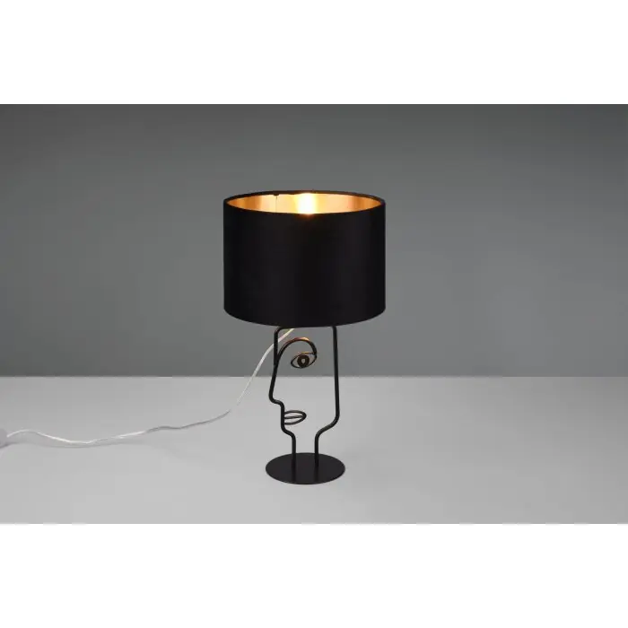Garantía De Devolución De Dinero Reality Sultan Lámpara de mesa Negro, 1 luz