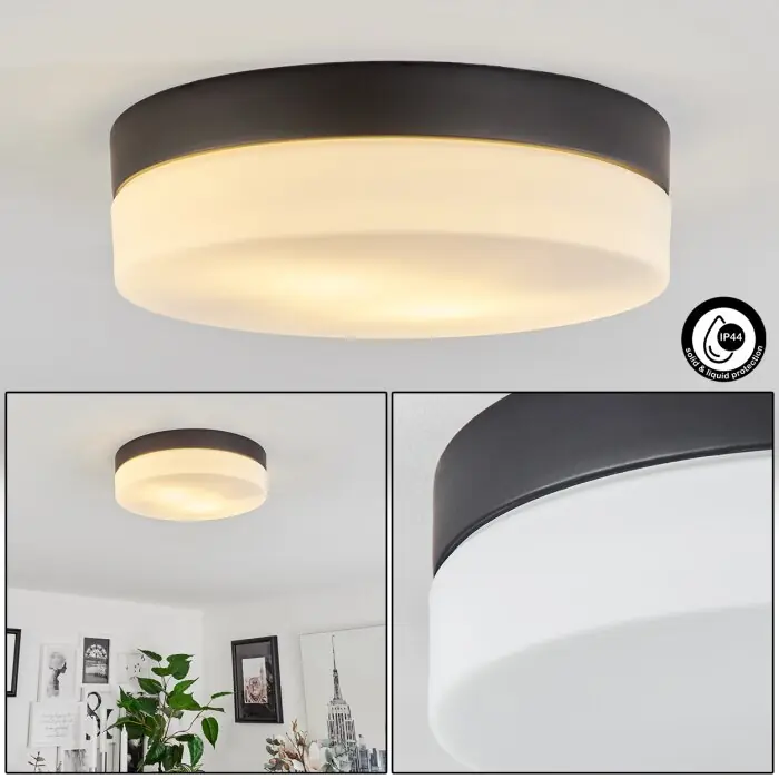 Precio Bajo Valpedre Lámpara de Techo Negro, 2 luces