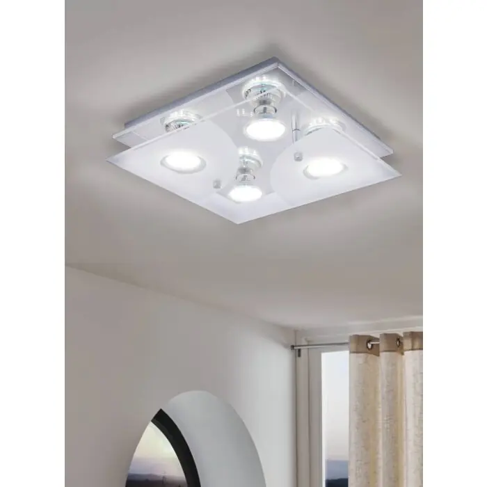Compra Ahora Eglo CABI Lámpara de Techo LED Cromo, 4 luces