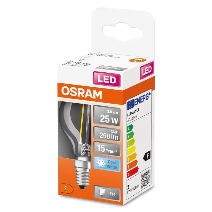 Precio Reducido OSRAM LED Retrofit E14 2,5 W 4000 Kelvin 250 Lumen
