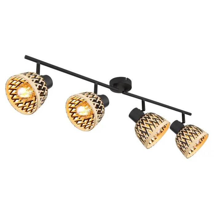 Globo COLLY Lámpara de Techo Negro, 4 luces Liquidación