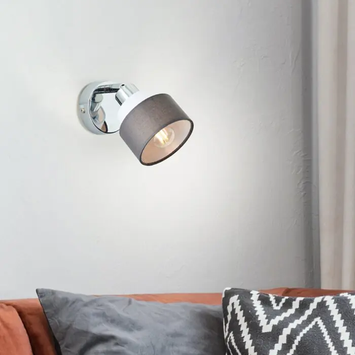 Marca Reconocida Brilliant Naples Aplique Plata, 1 luz
