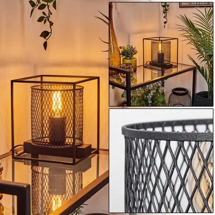 Oferta De Temporada Bettaix Lámpara de mesa Negro, 1 luz