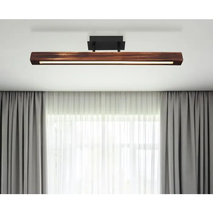 Globo TIBEON Lámpara de Techo LED Madera oscura, Negro, 1 luz Precio Económico